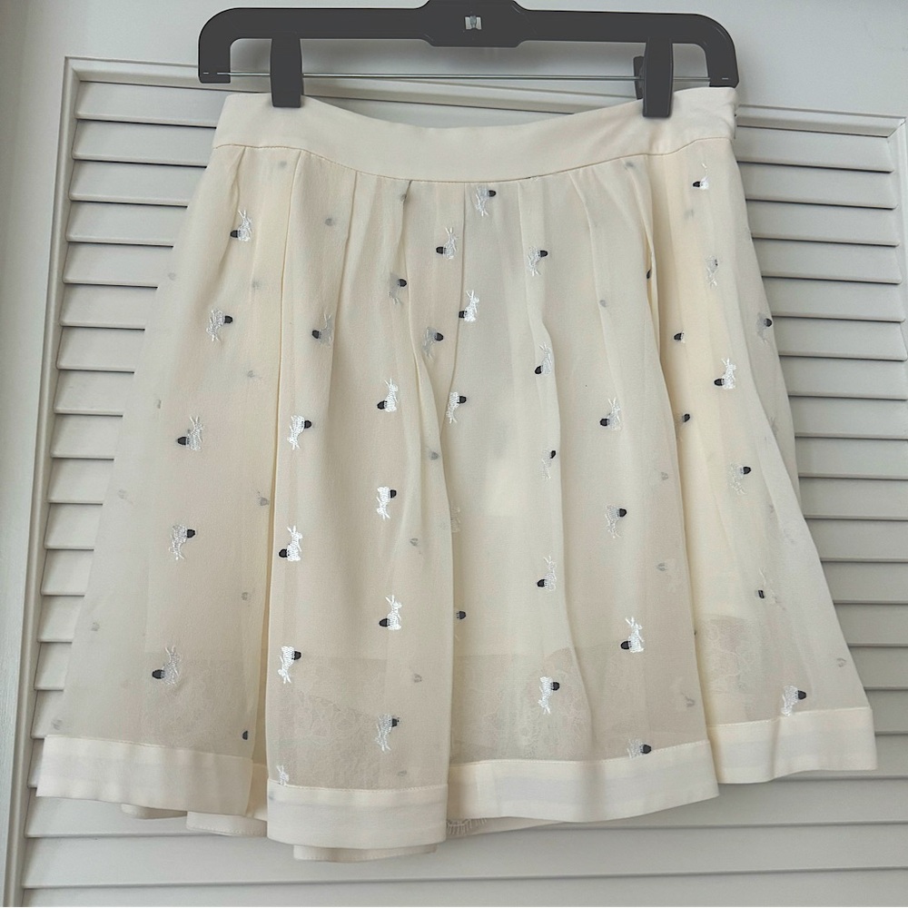 Fleur du Mal white silk skirt - new with tags size 6